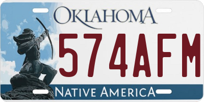 OK license plate 574AFM