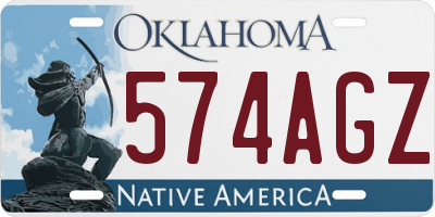 OK license plate 574AGZ