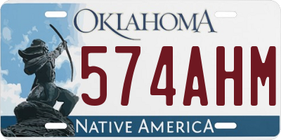 OK license plate 574AHM