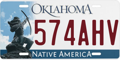 OK license plate 574AHV