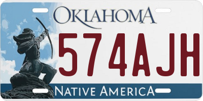 OK license plate 574AJH