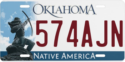 OK license plate 574AJN