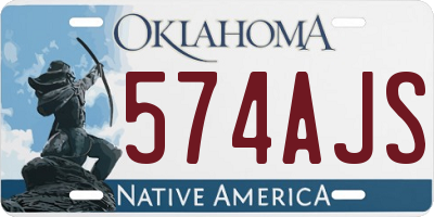 OK license plate 574AJS