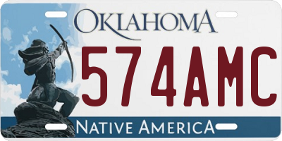 OK license plate 574AMC