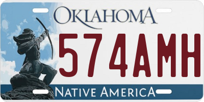 OK license plate 574AMH