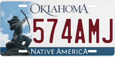 OK license plate 574AMJ