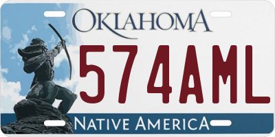 OK license plate 574AML