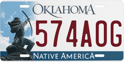 OK license plate 574AOG