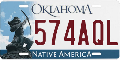 OK license plate 574AQL