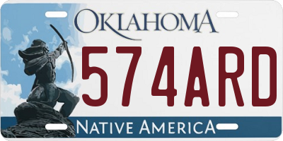 OK license plate 574ARD