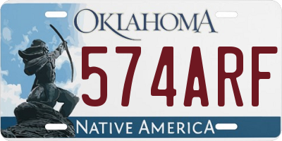 OK license plate 574ARF