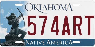OK license plate 574ART