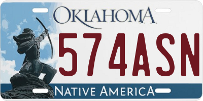 OK license plate 574ASN