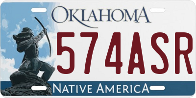 OK license plate 574ASR