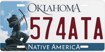 OK license plate 574ATA