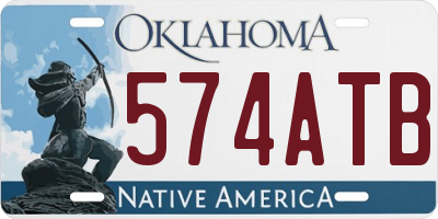 OK license plate 574ATB