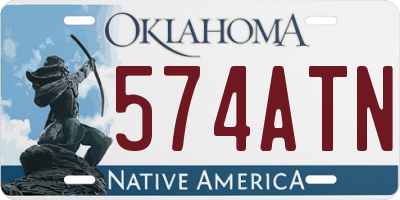 OK license plate 574ATN
