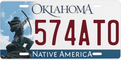 OK license plate 574ATO