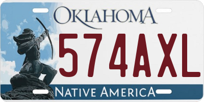 OK license plate 574AXL