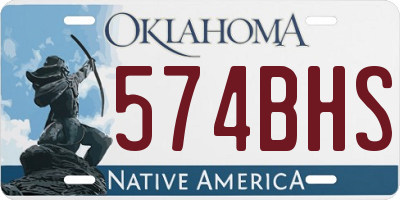 OK license plate 574BHS