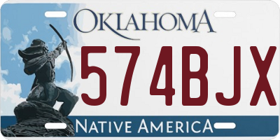 OK license plate 574BJX