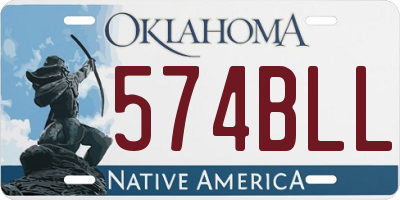 OK license plate 574BLL