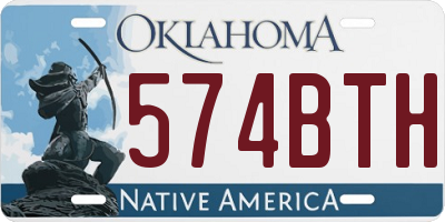 OK license plate 574BTH