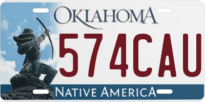 OK license plate 574CAU