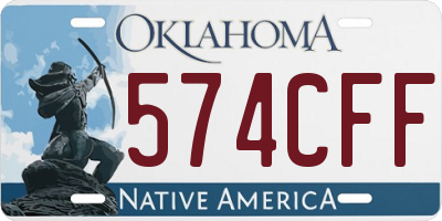 OK license plate 574CFF