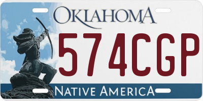 OK license plate 574CGP