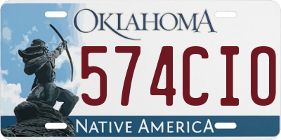 OK license plate 574CIO