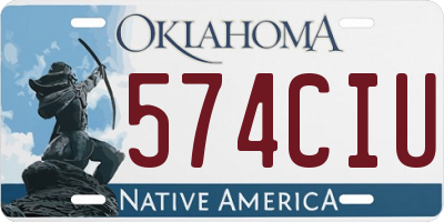 OK license plate 574CIU