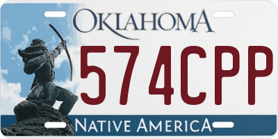 OK license plate 574CPP