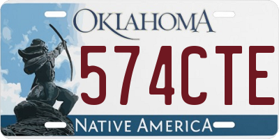 OK license plate 574CTE