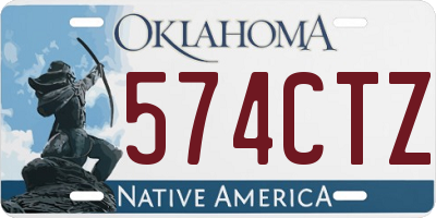 OK license plate 574CTZ