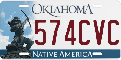 OK license plate 574CVC