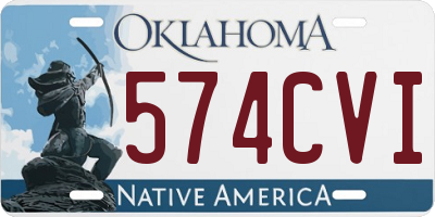 OK license plate 574CVI