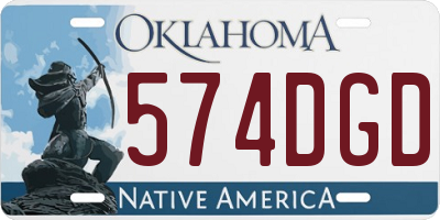 OK license plate 574DGD