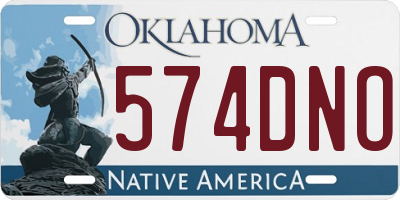 OK license plate 574DNO