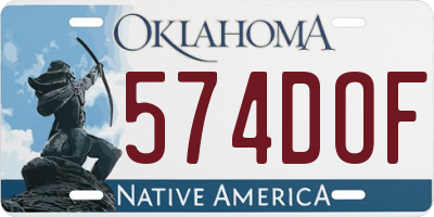 OK license plate 574DOF