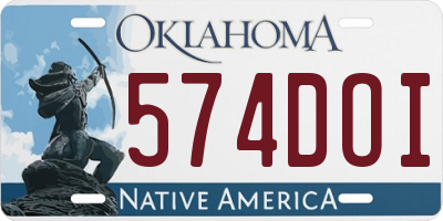 OK license plate 574DOI
