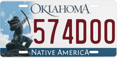 OK license plate 574DOO