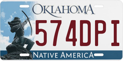OK license plate 574DPI