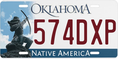 OK license plate 574DXP