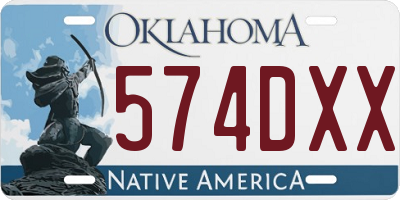 OK license plate 574DXX