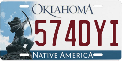 OK license plate 574DYI