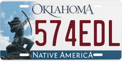 OK license plate 574EDL