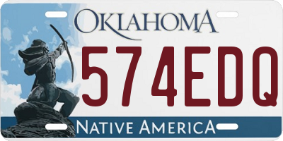 OK license plate 574EDQ