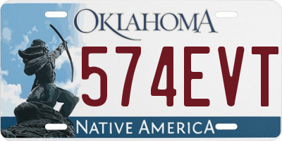 OK license plate 574EVT