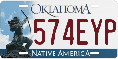OK license plate 574EYP
